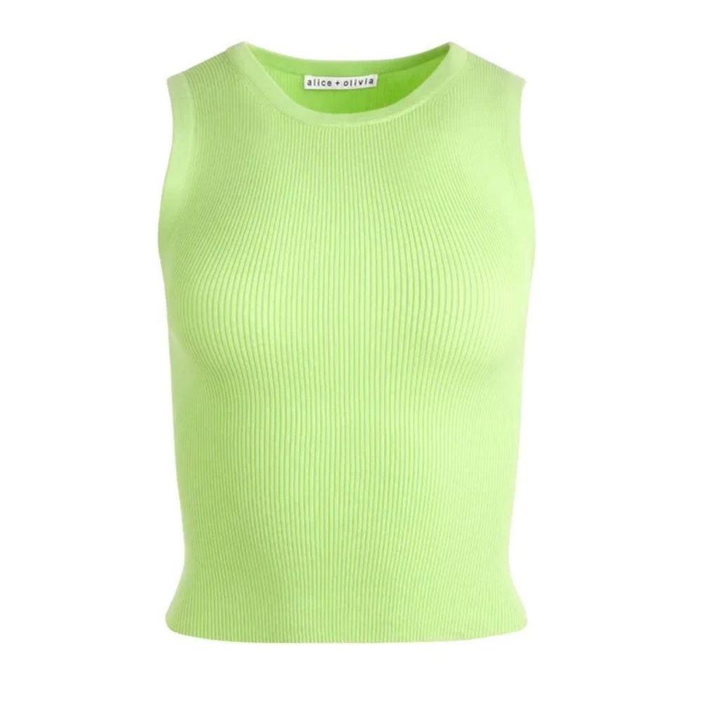 Tonita Ribbed Tank in Sharp Green
